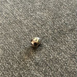 PANDORA Love Me Black Mother of Pearl Hearts Charm